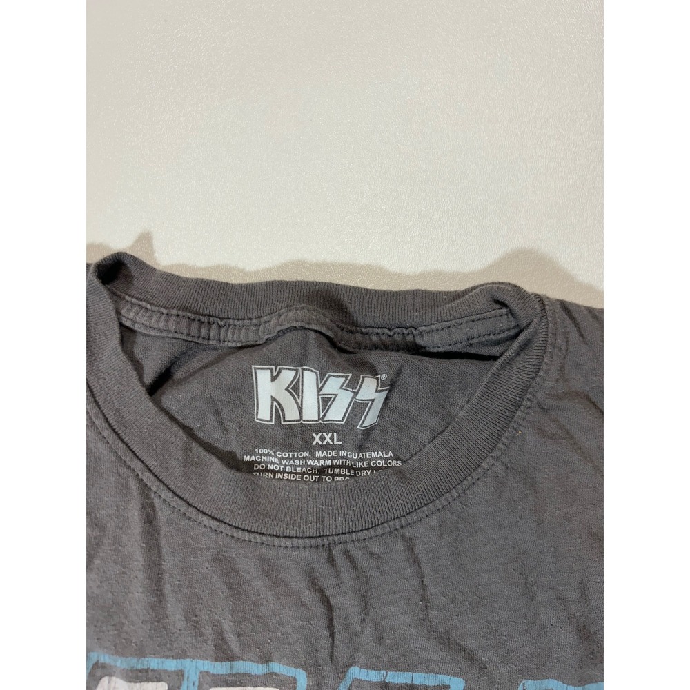 KISS Graphic T-Shirt Mens XXL Grey Good Distressed Band Tee Rock Roll - Picture 6 of 6
